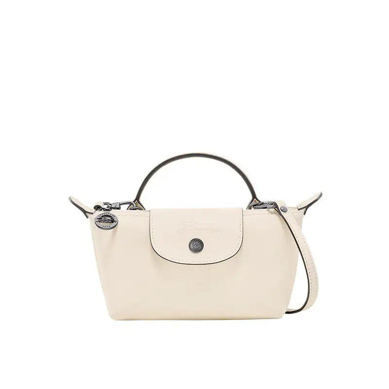 Parisien | Mini Bolso de Piel Blanco con Asa