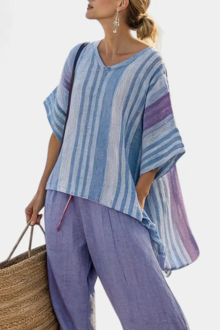 Carlotta | Conjunto de Top Lavanda y Pantalón de Lino