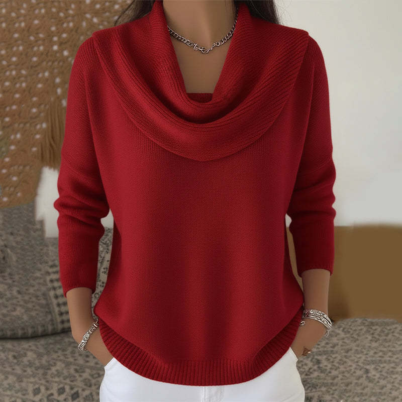 Salomé | Jersey con Cuello Drapeado