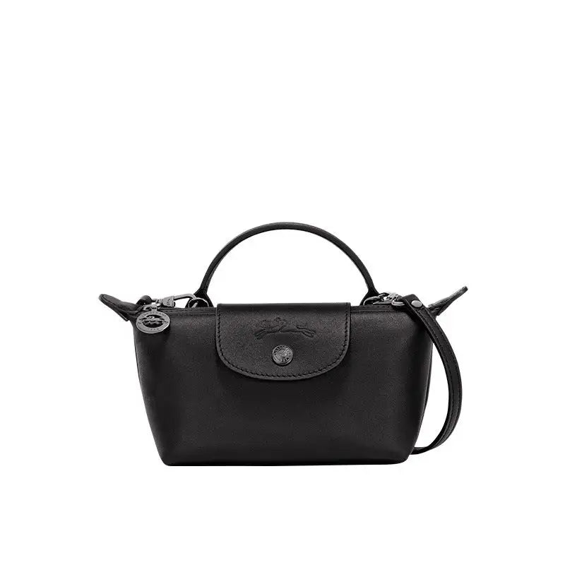 Parisien | Mini Bolso de Piel Negro con Asa