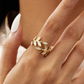 Issabeau™ | Anillo con Hojas Doradas