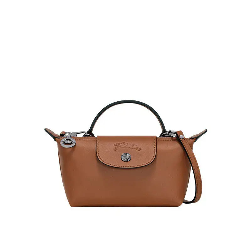 Parisien | Mini Bolso de Piel Marrón con Asa