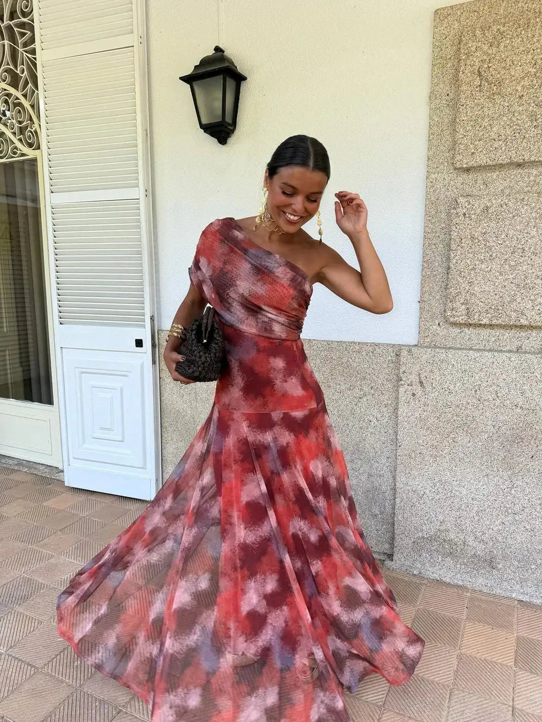 Toledo | Vestido Maxi de un Hombro en Malla