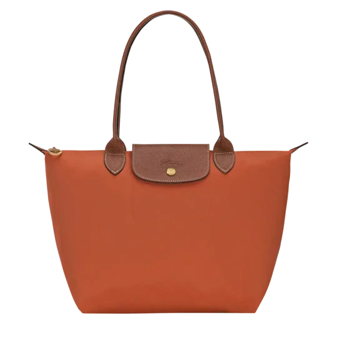 Bea | Bolso Tote Grande Plegable de Nailon, Teja