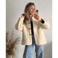 Marisa | Chaqueta Borreguito Crema con Botones