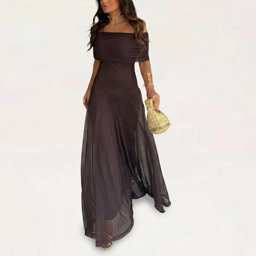 Toledo | Vestido Maxi de un Hombro en Malla