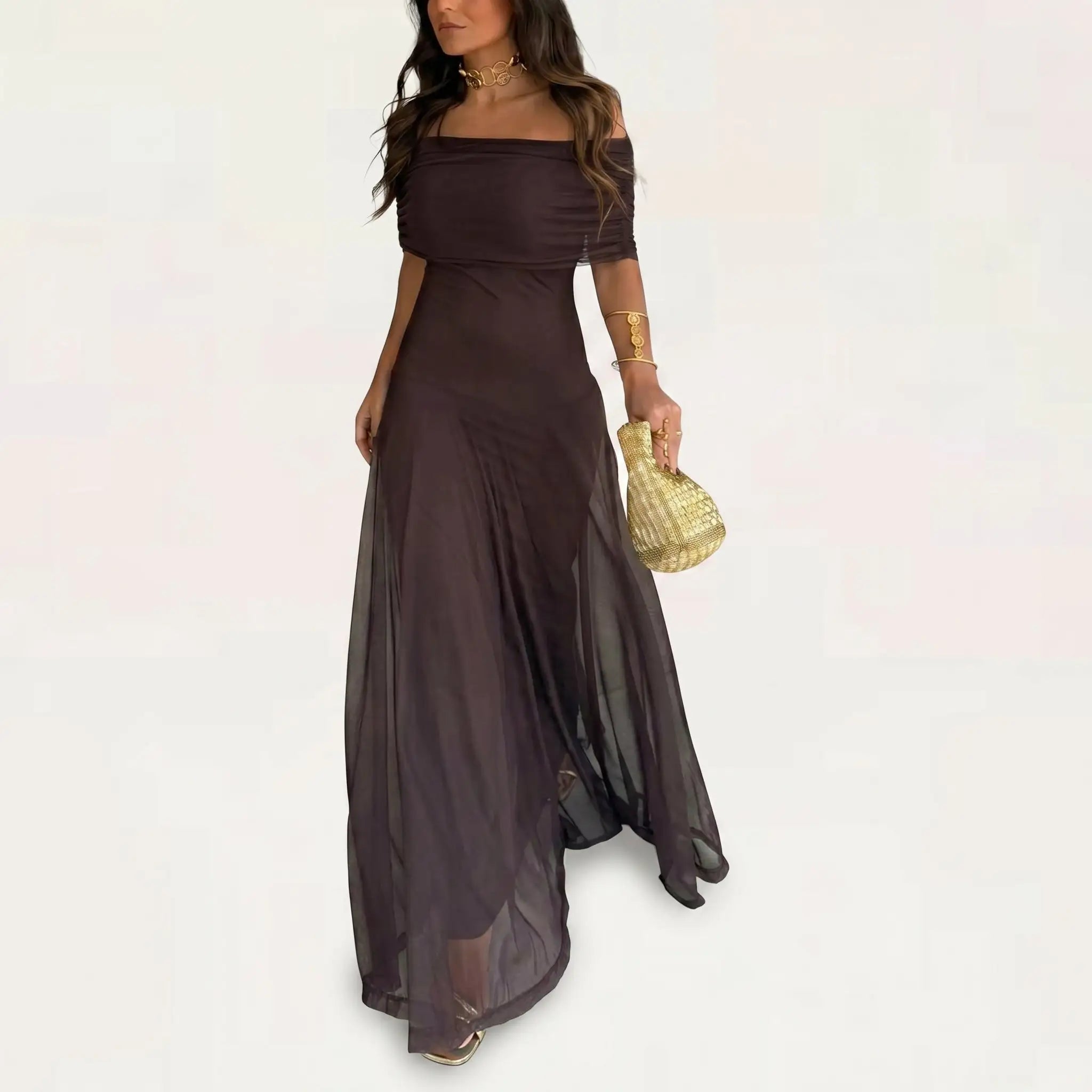 Toledo | Vestido Maxi de un Hombro en Malla
