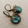 Vintage Libélula™ | Pendientes con Cristal y Oro Antiguo