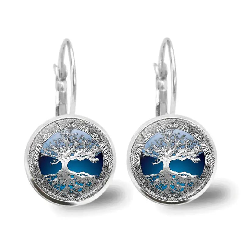 Coral | Pendientes en Plata Árbol de la Vida™