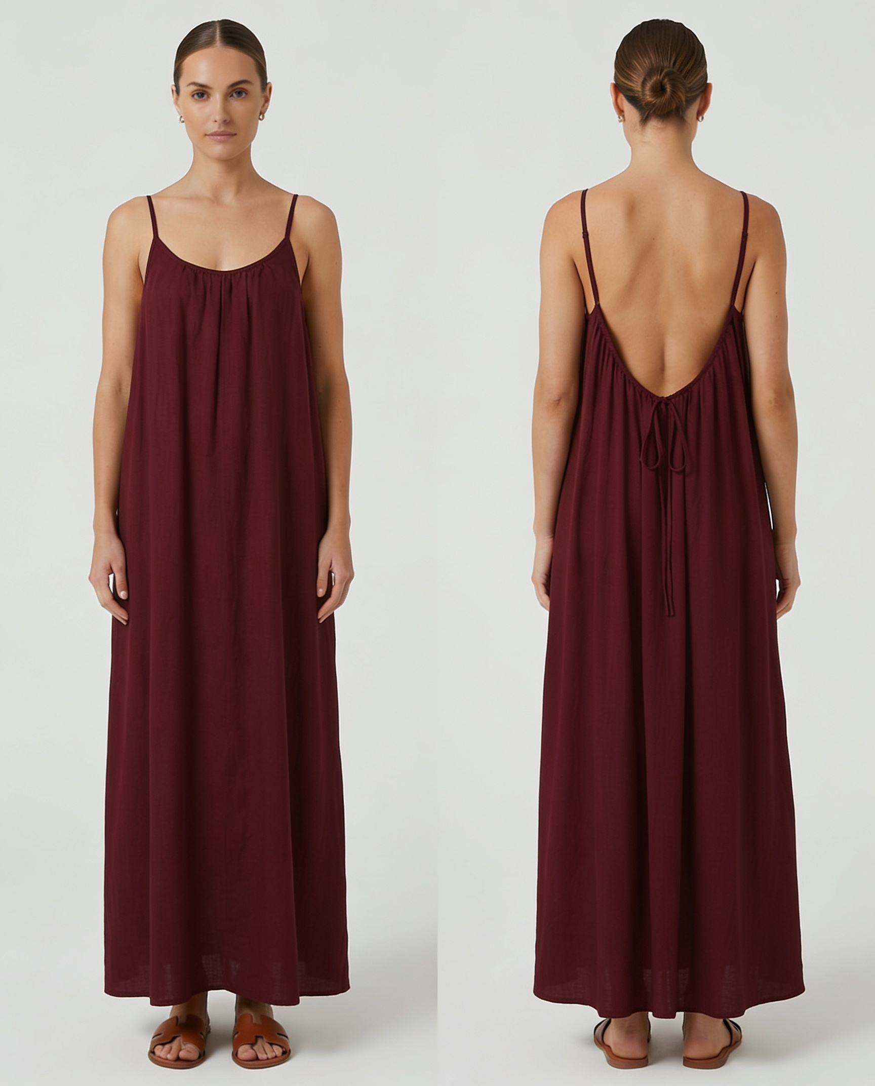 Vera™ Vestido Fluido de Espalda Abierta