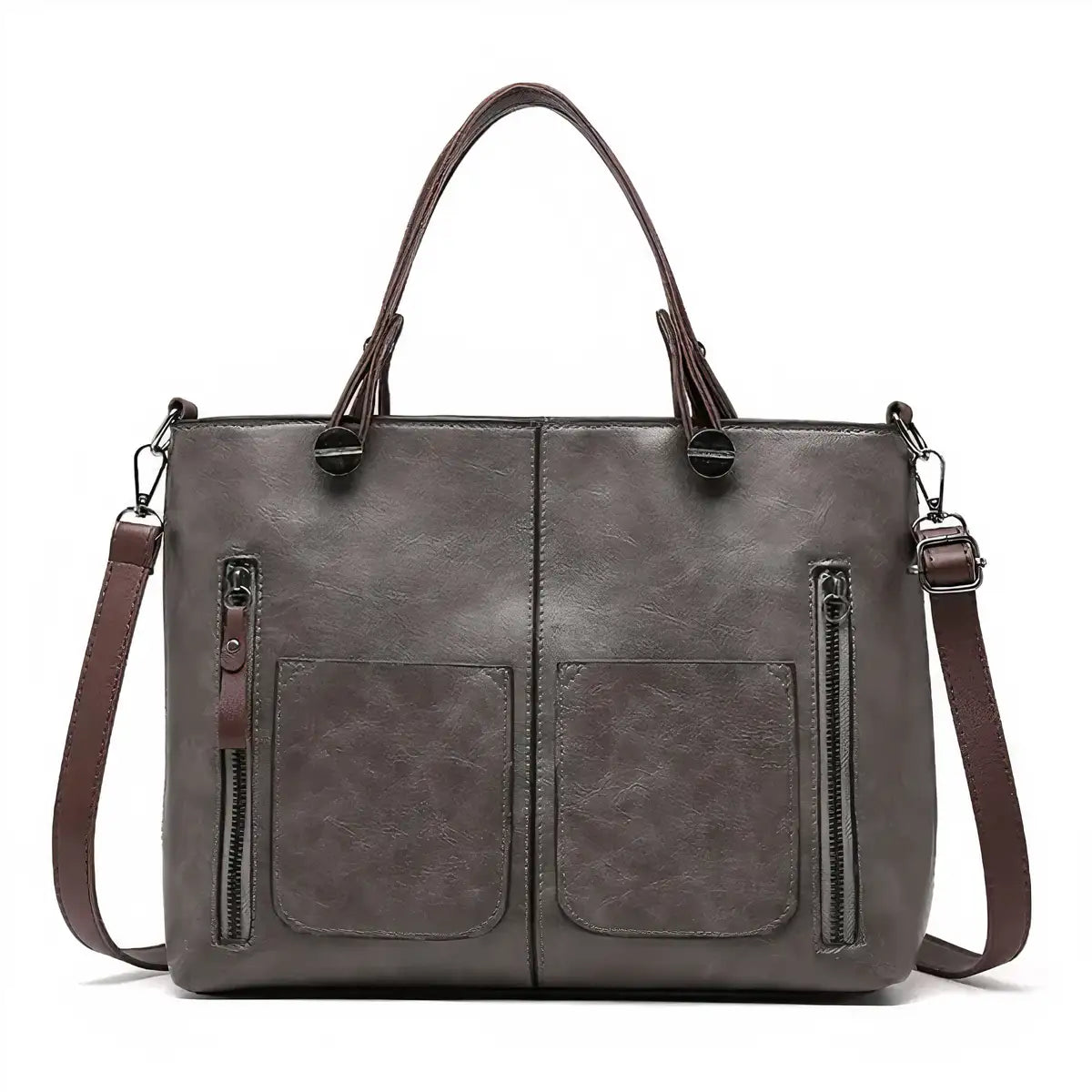 Leticia | Bolso Tote Vintage con Bolsillos Laterales