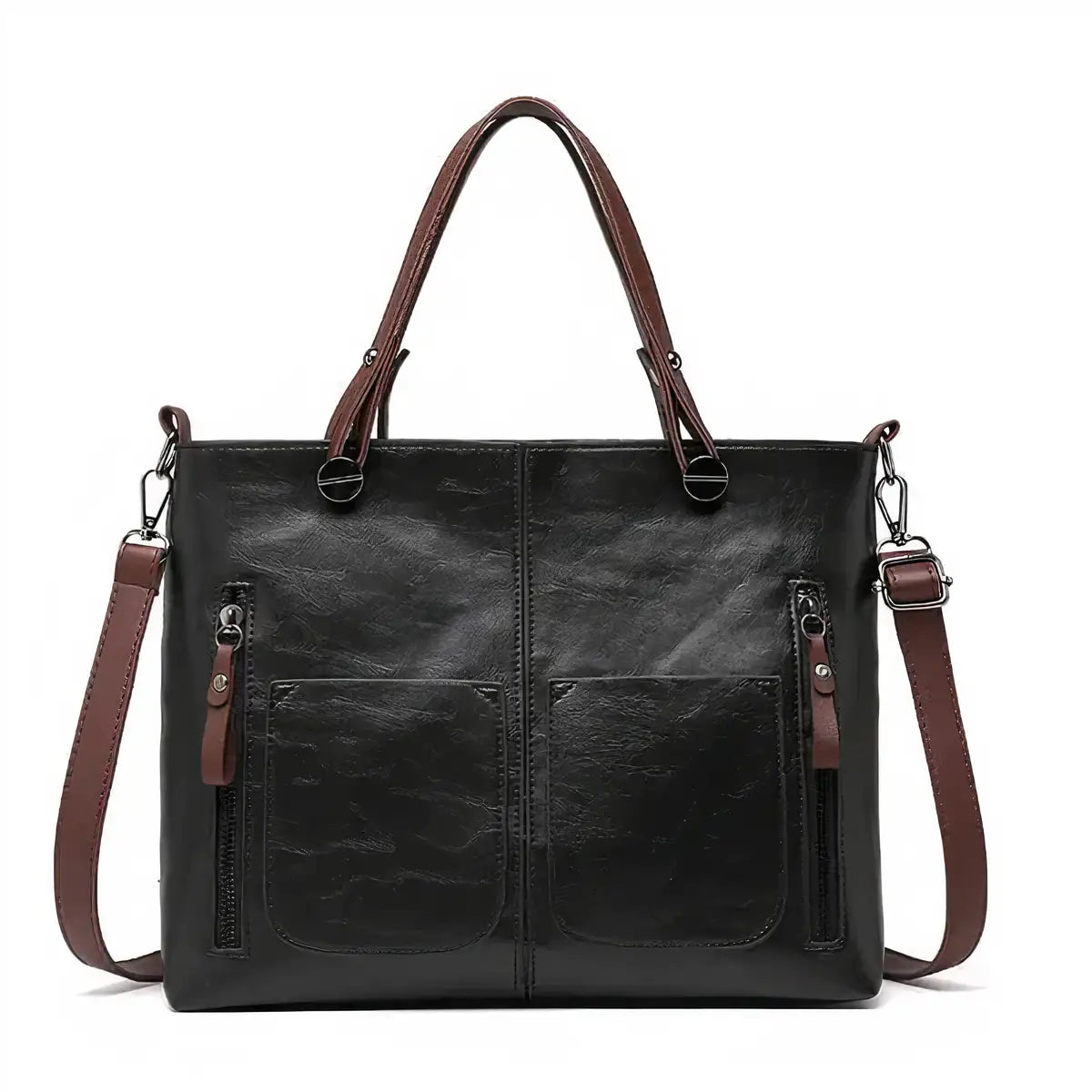 Leticia | Bolso Tote Vintage con Bolsillos Laterales