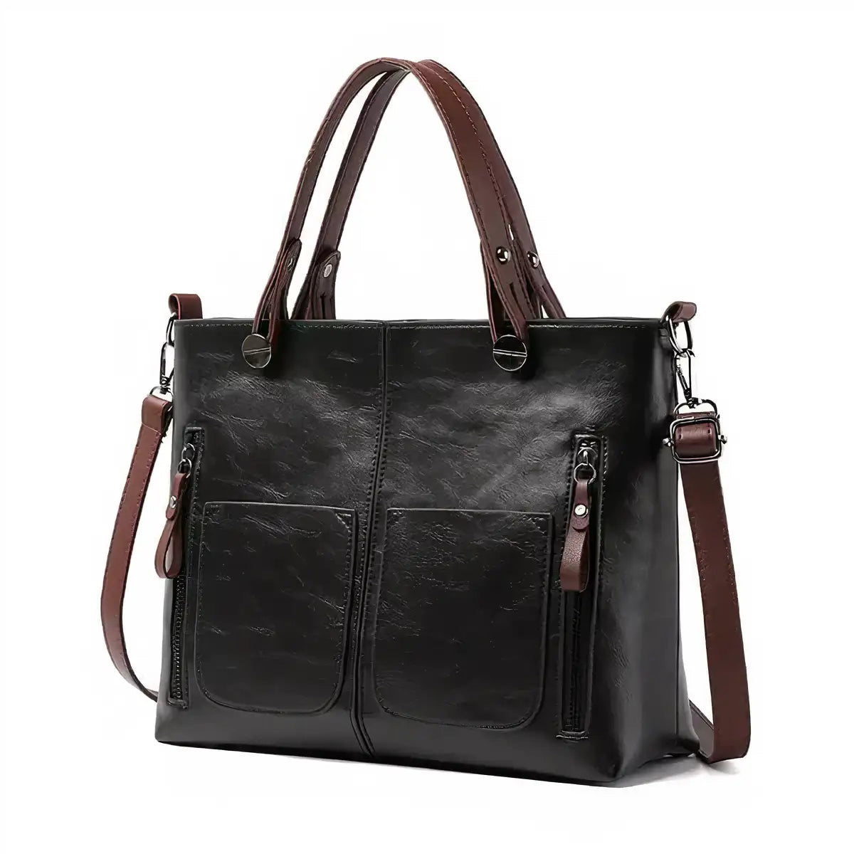 Leticia | Bolso Tote Vintage con Bolsillos Laterales