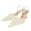 Ventoré™ | Sandalias de Tacón Alto con Cuentas en Beige