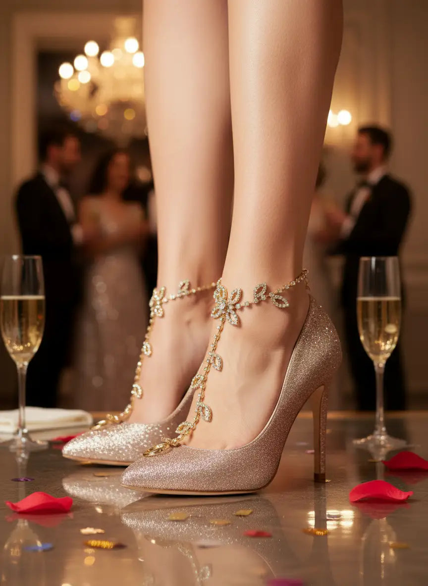 Elba | Tobillera con Diamantes de Imitación