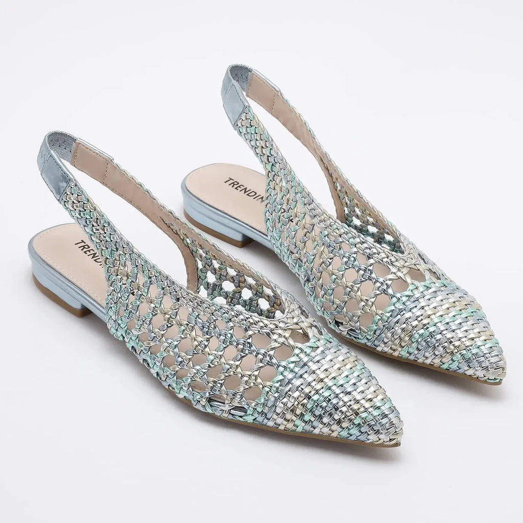 Trendiva™ | Sandalias Planas Trenzadas en Punta