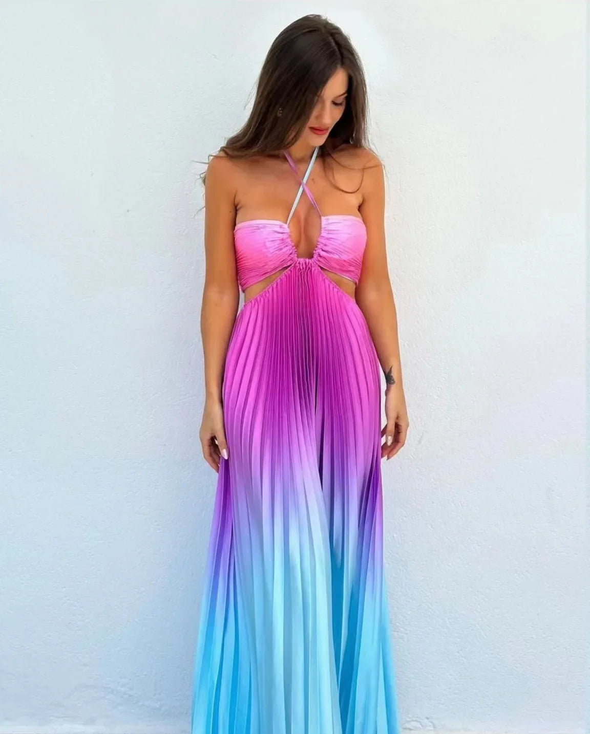 Candela Vestido degradado espalda abierta