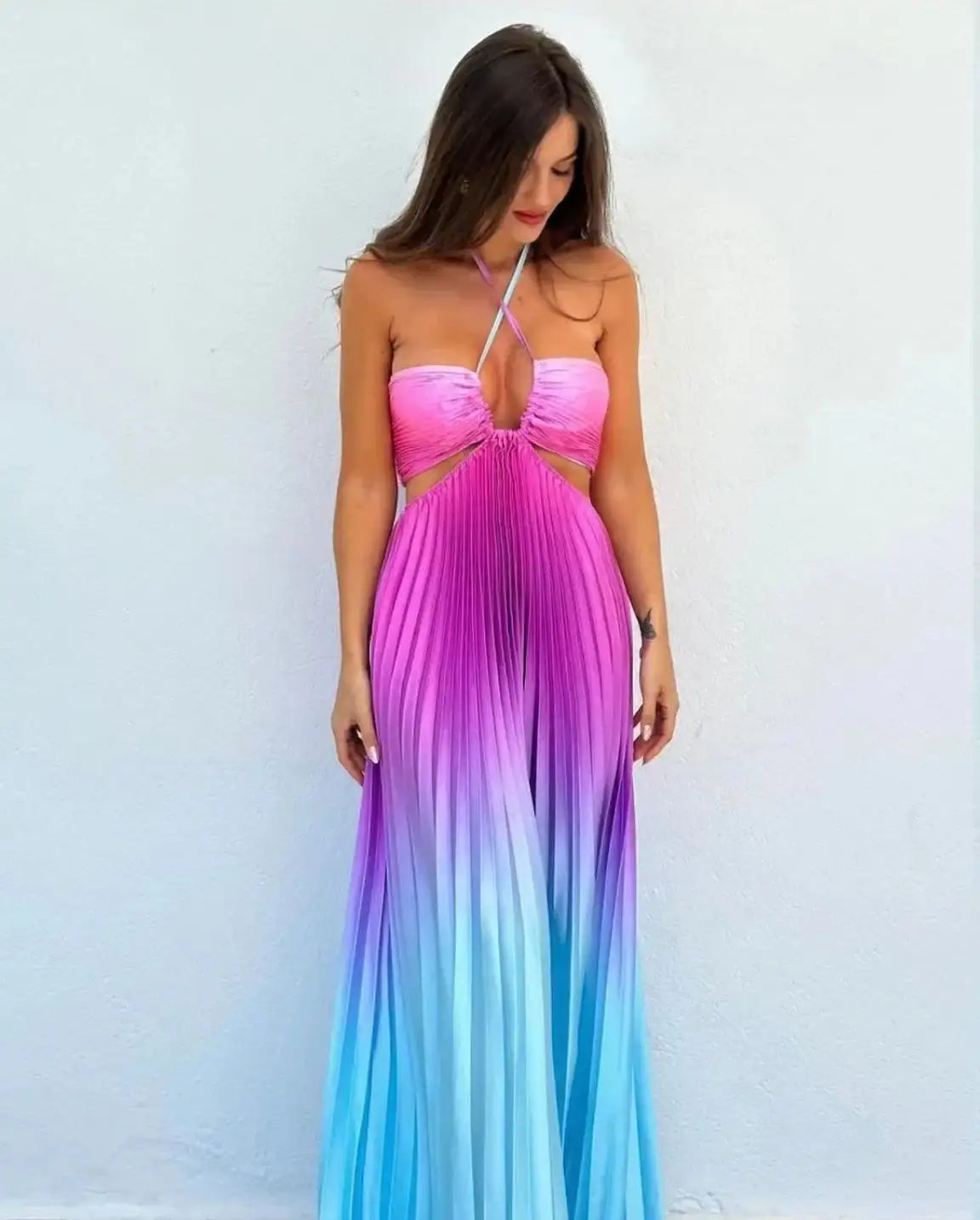 Aina | Candela Vestido Degradado Espalda Abierta