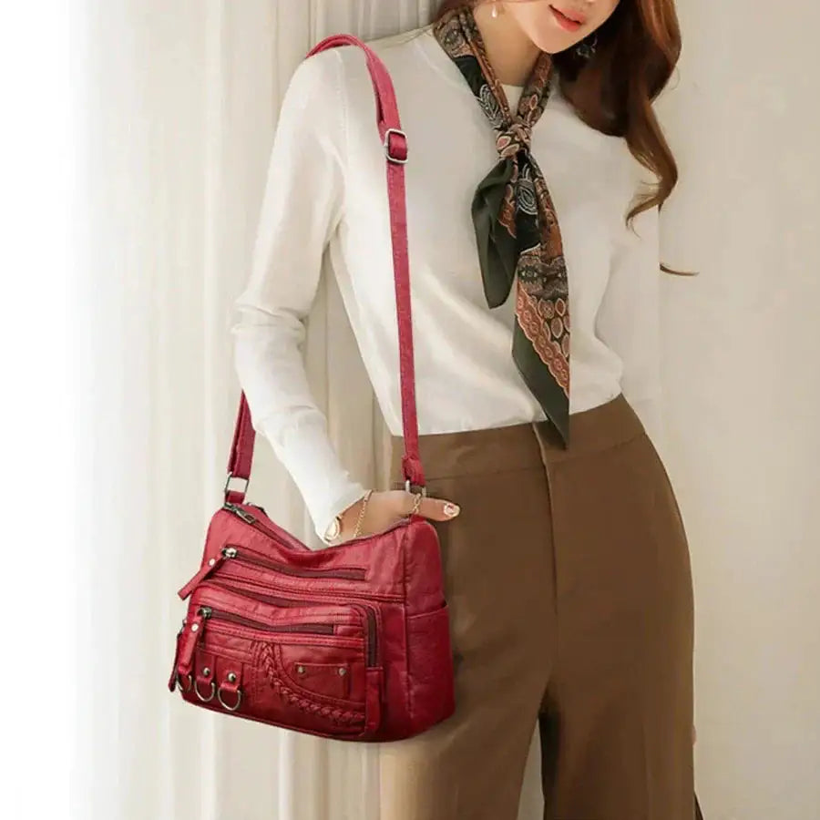 María | Bolso de Hombro Multibolsillos
