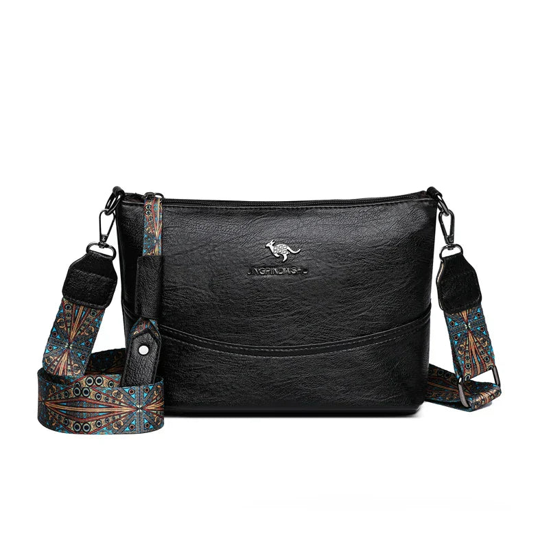 Bolso de hombro de cuero moderno