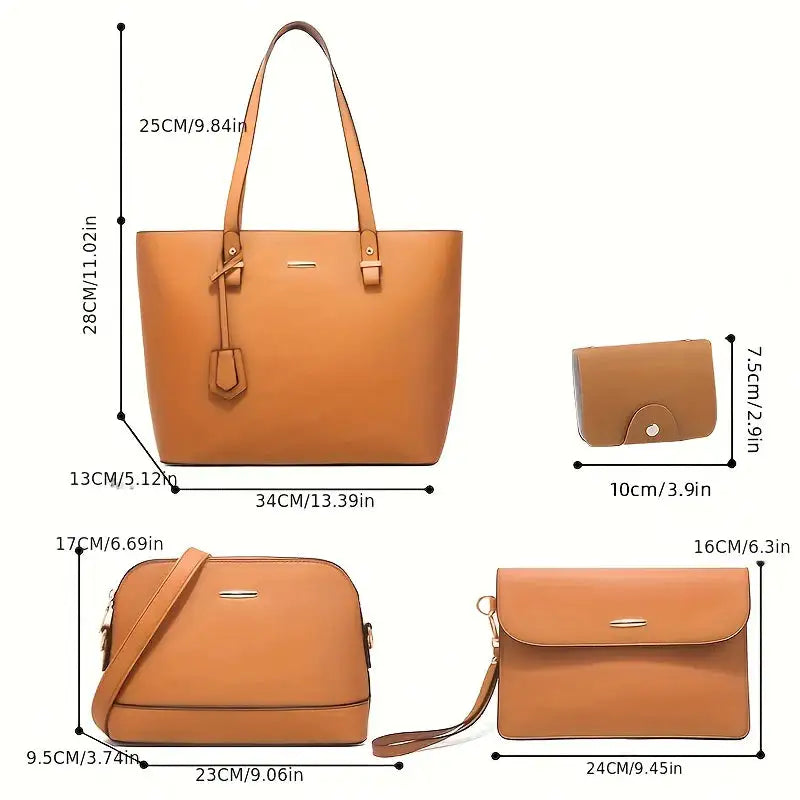 Fabia | Set de 4 Bolsos de Estilo Moderno