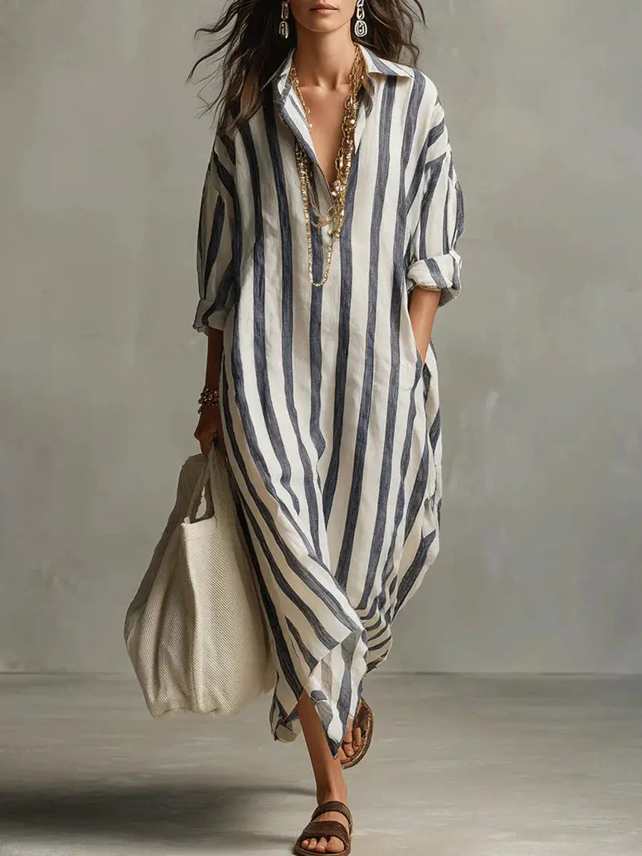 Pepa™ | Vestido camisero largo
