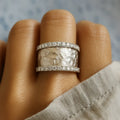 Fina | Anillo Ancho de Plata Escultural