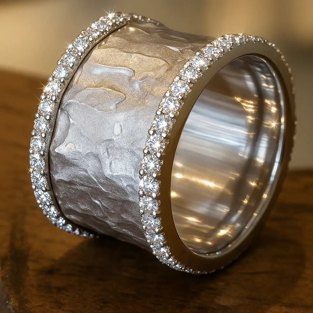 Fina | Anillo Ancho de Plata Escultural