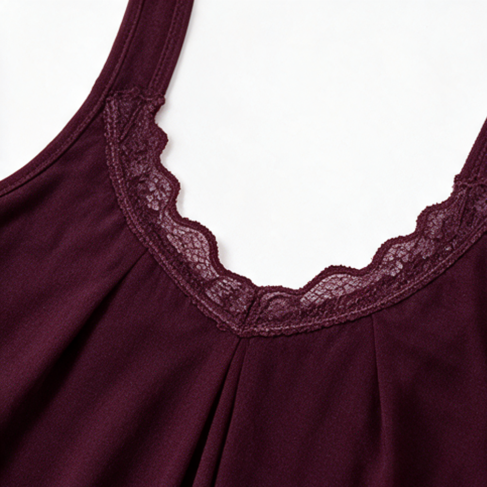 Escolástica | Camisón de Modal con Escote de Encaje