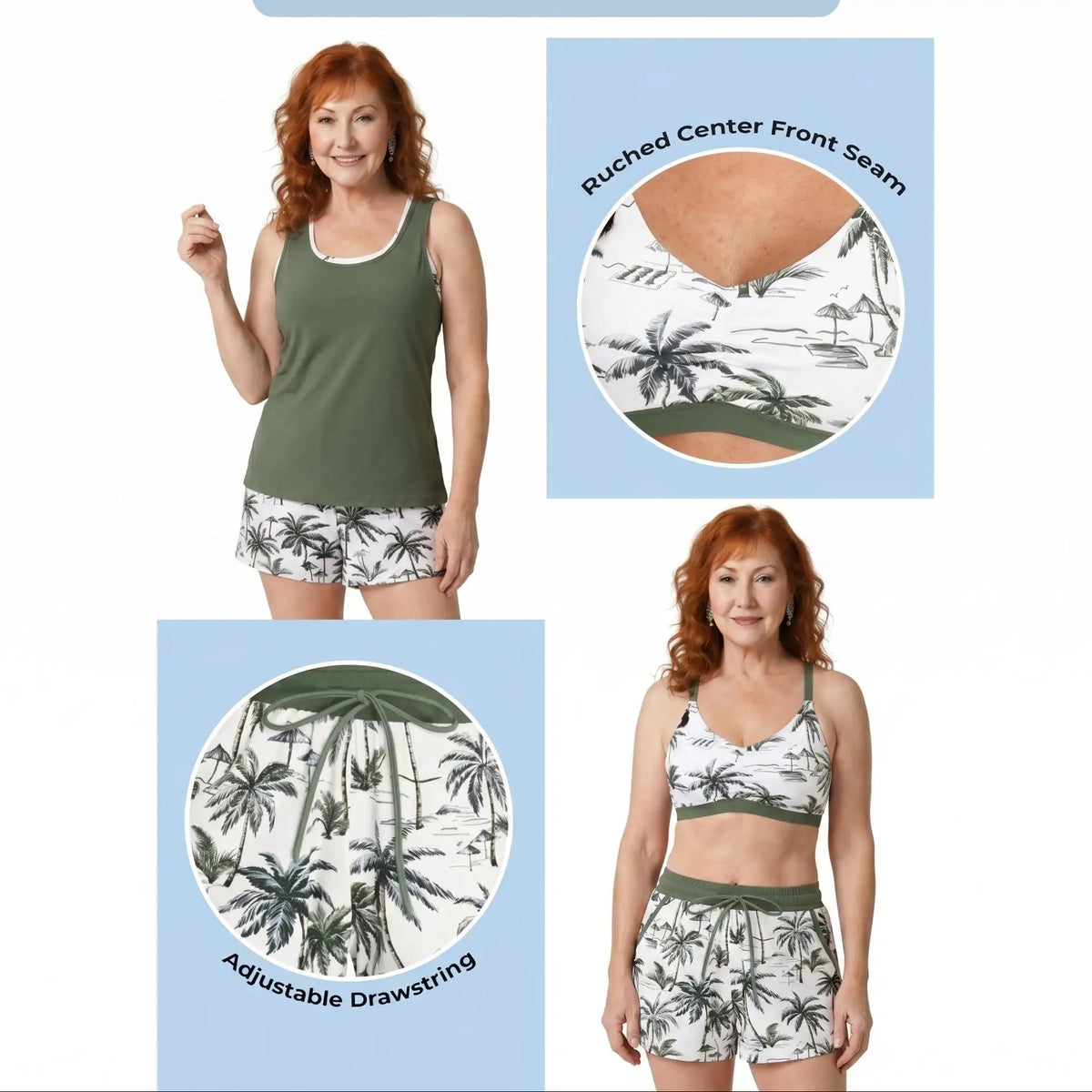 Nerea | Tankini Deportivo Tropical
