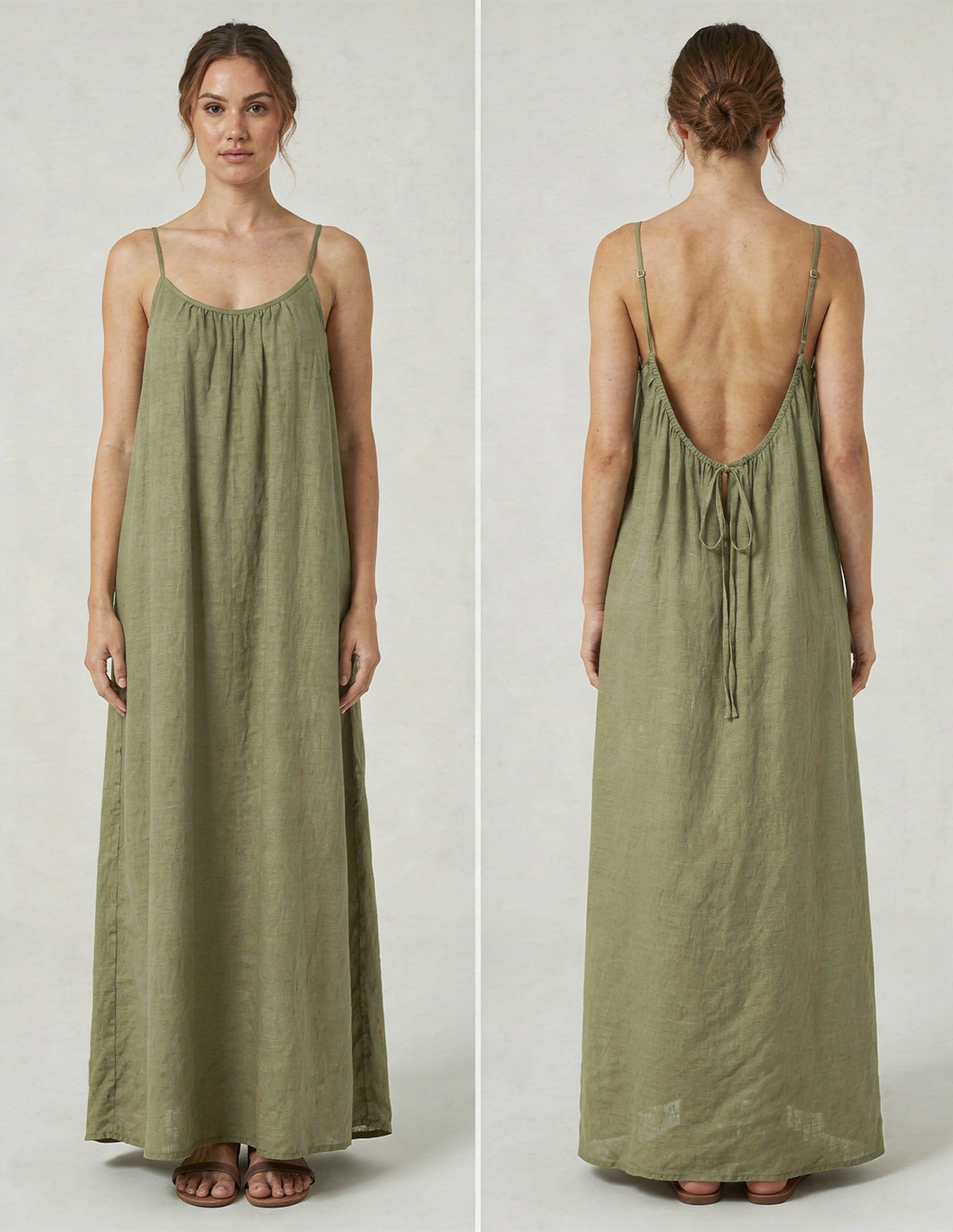 Vera™ Vestido Fluido de Espalda Abierta
