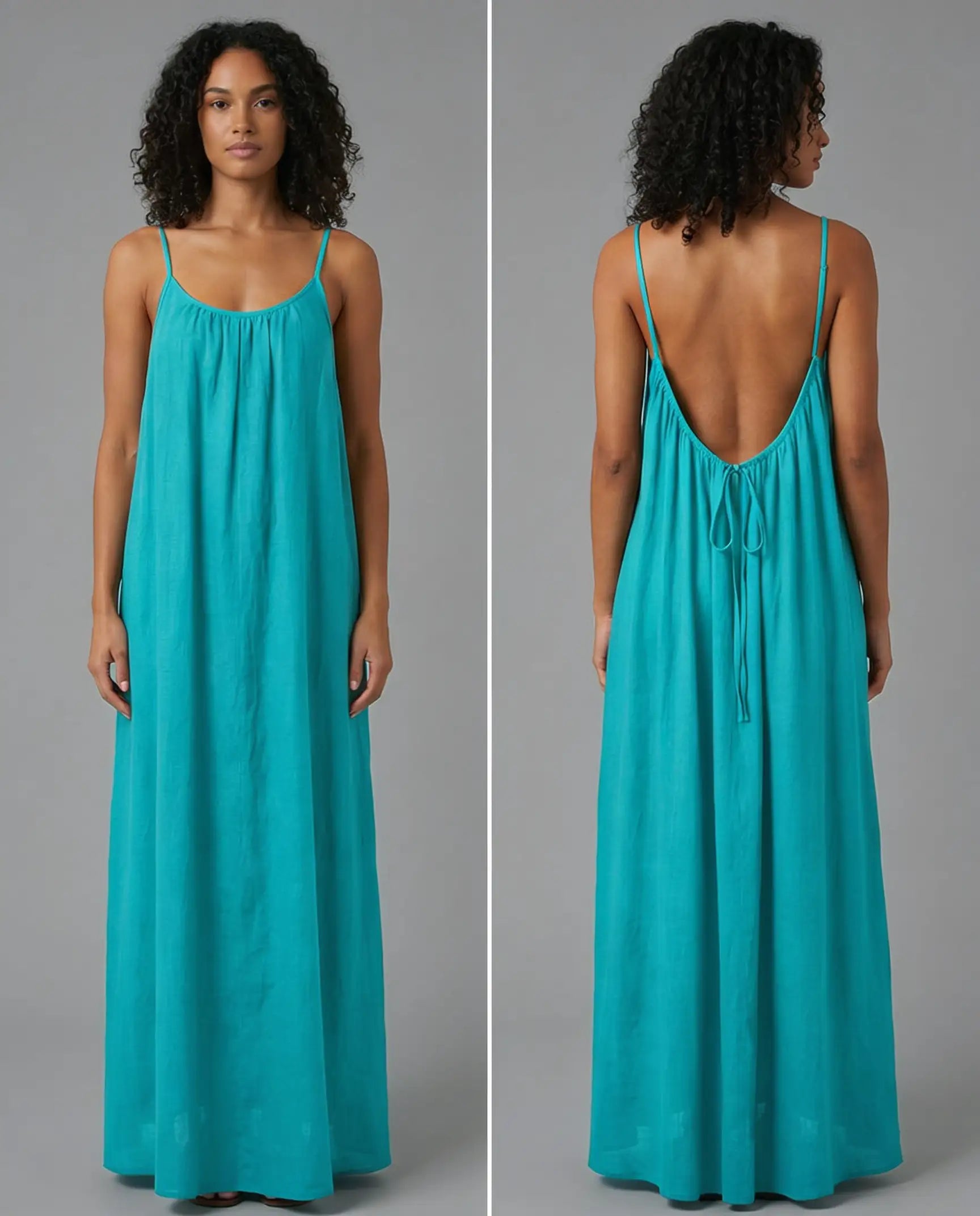 Rita | Vera™ Vestido Fluido de Espalda Abierta