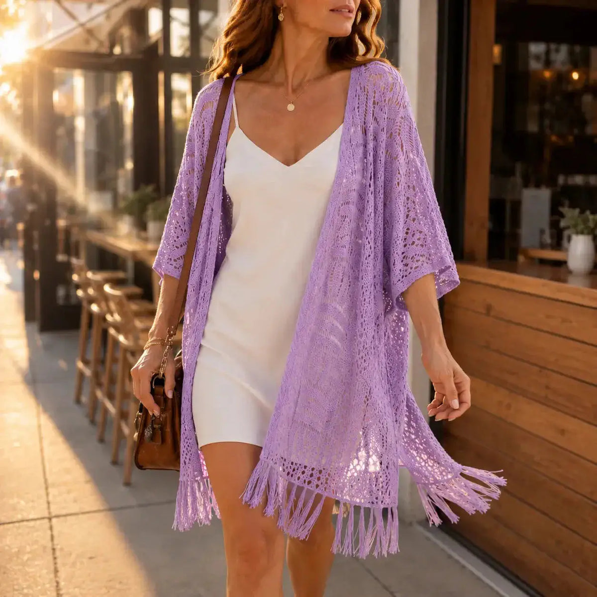 Encarnación | Kimono de Crochet con Borlas