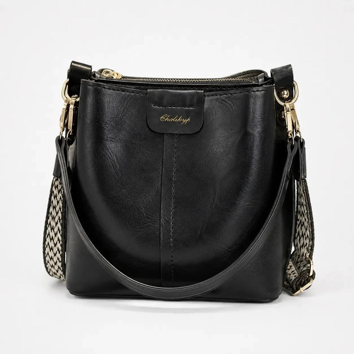 Obdulia | Bolso Saco Vintage con Asa Trenzada