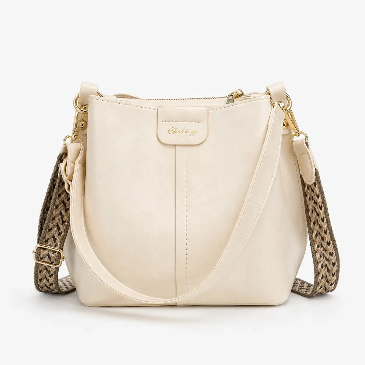 Obdulia | Bolso Saco Vintage con Asa Trenzada