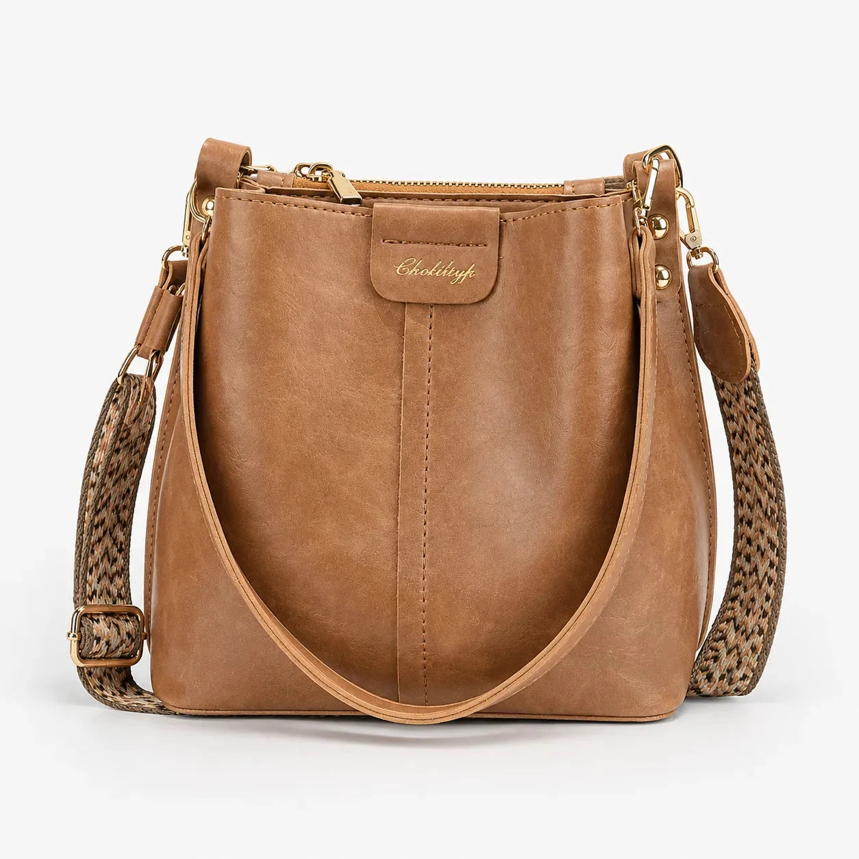 Obdulia | Bolso Saco Vintage con Asa Trenzada