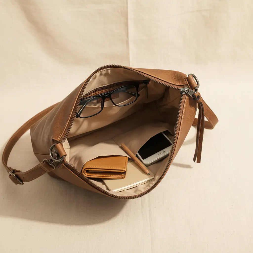 Lena | Bolso Lateral Retro con Cremallera