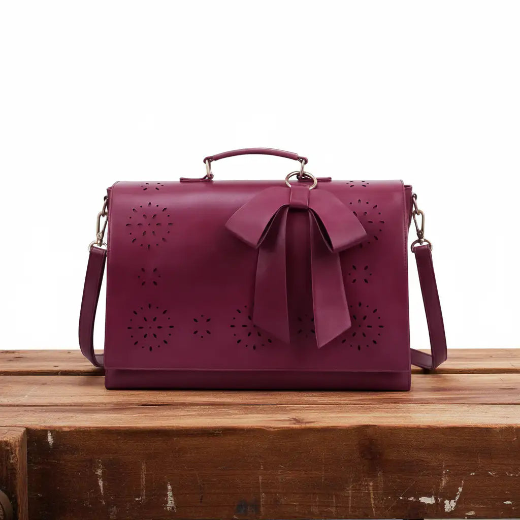 Gertrud | Bolso de Hombro con Lazo y Estampado Floral