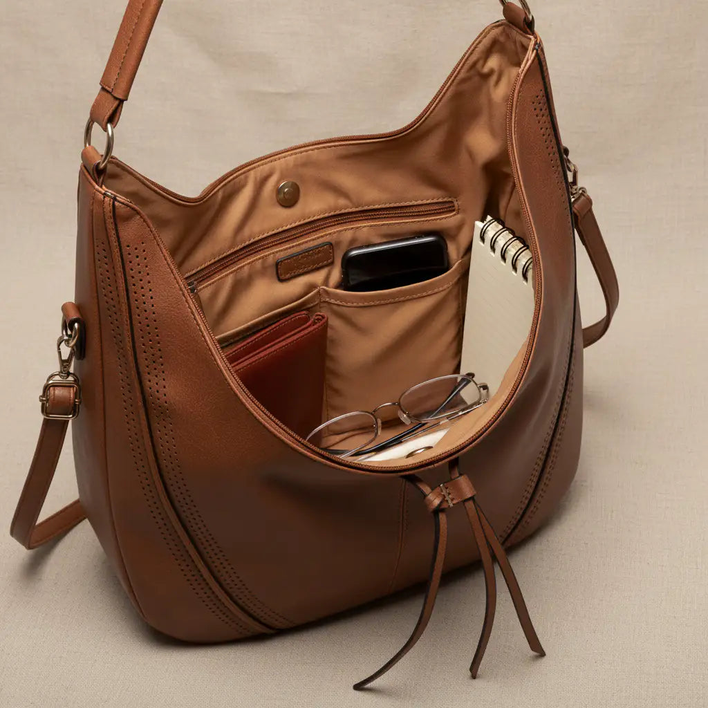 Minerva | Bolso de Hombro Clásico con Interior Dividido