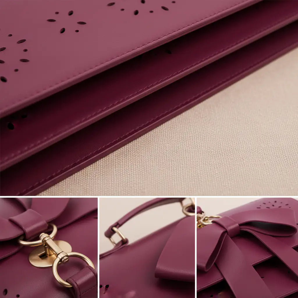 Gertrud | Bolso de Hombro con Lazo y Estampado Floral