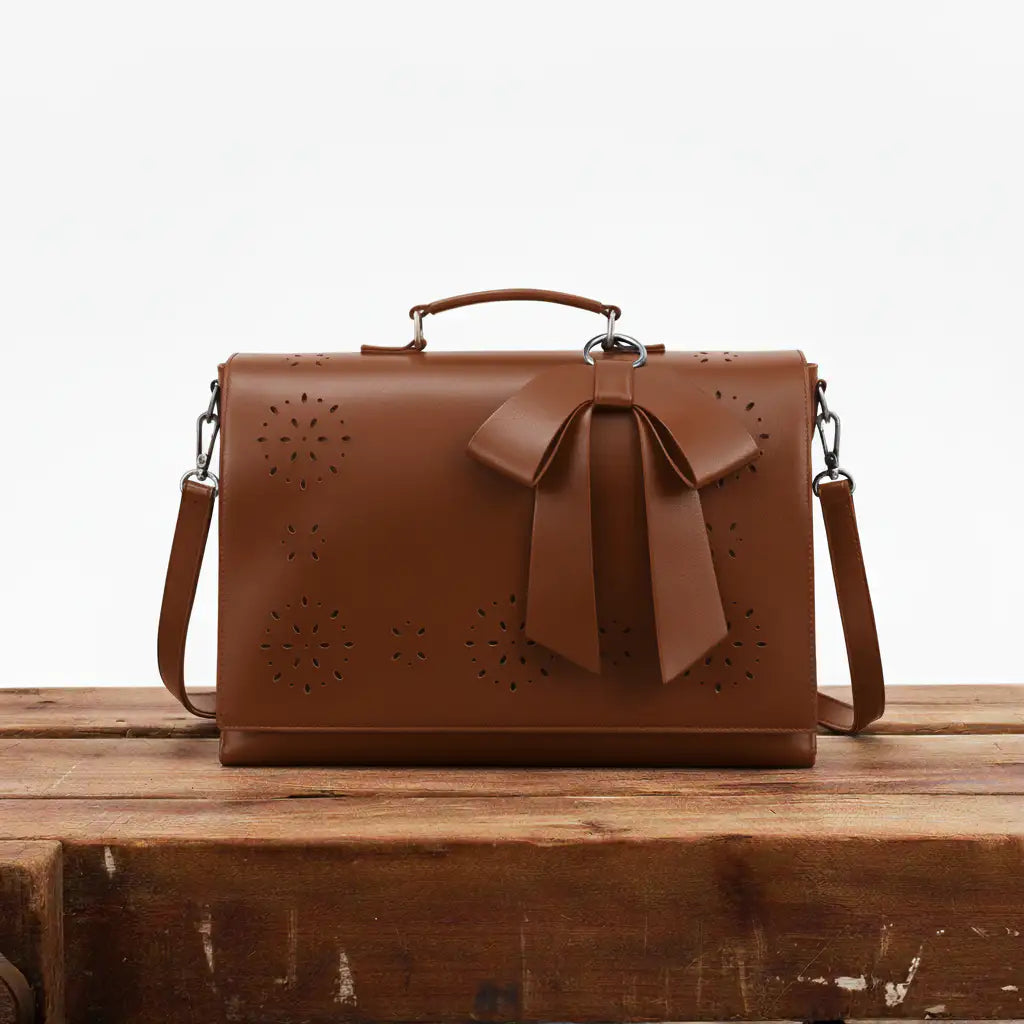 Gertrud | Bolso de Hombro con Lazo y Estampado Floral