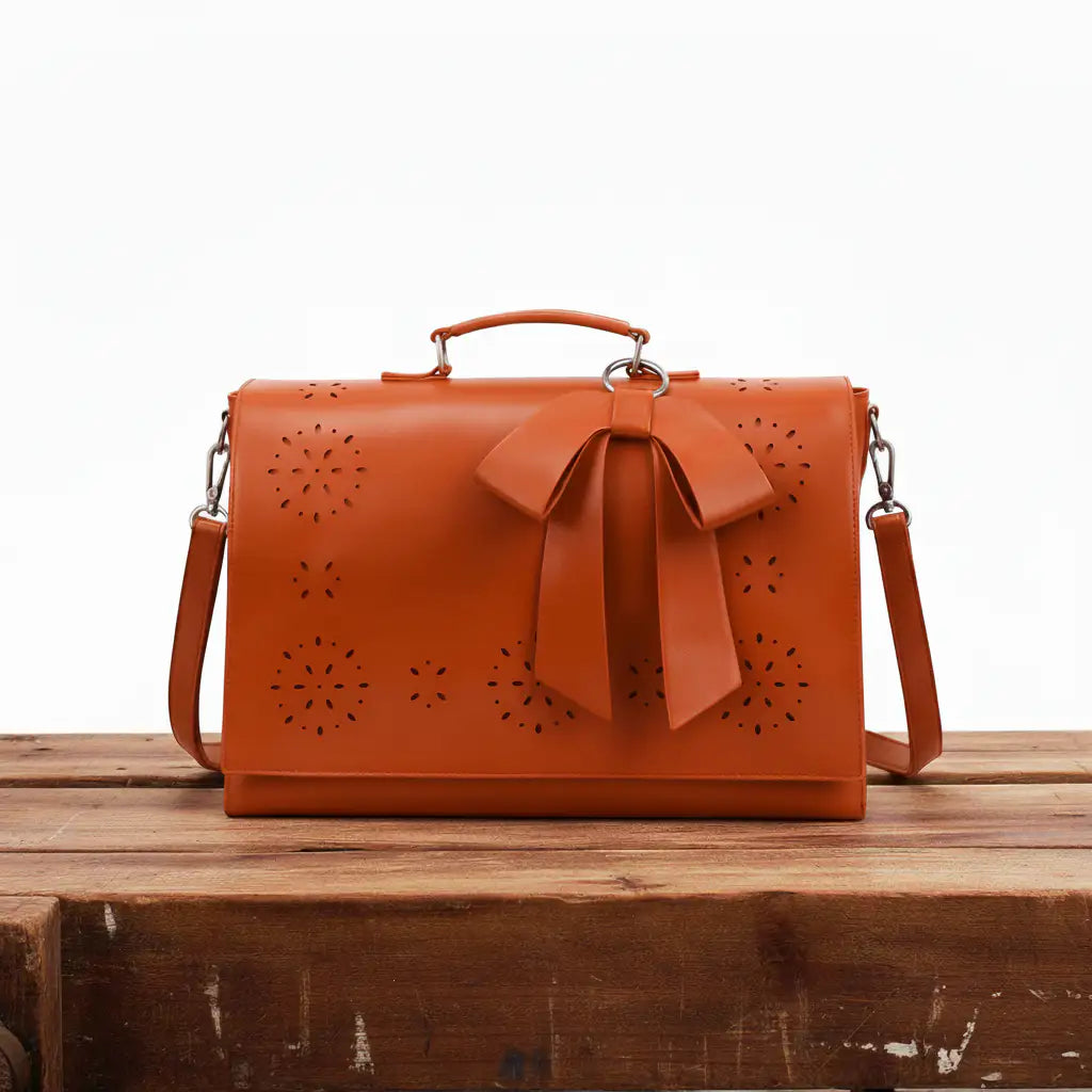 Gertrud | Bolso de Hombro con Lazo y Estampado Floral