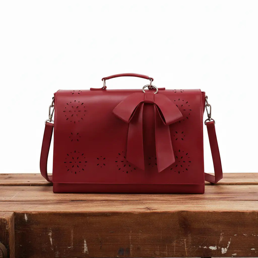 Gertrud | Bolso de Hombro con Lazo y Estampado Floral