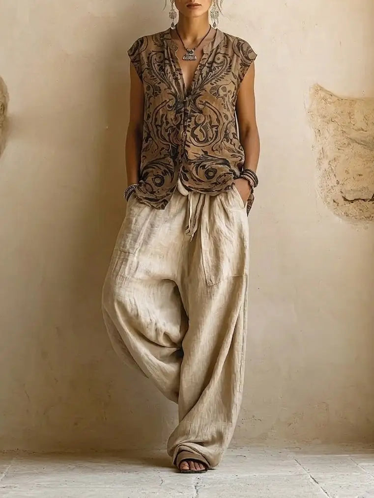 Kajsa | Conjunto en Mezcla de Lino
