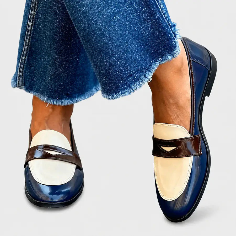 Magali | Mocasines Bicolor de Contraste