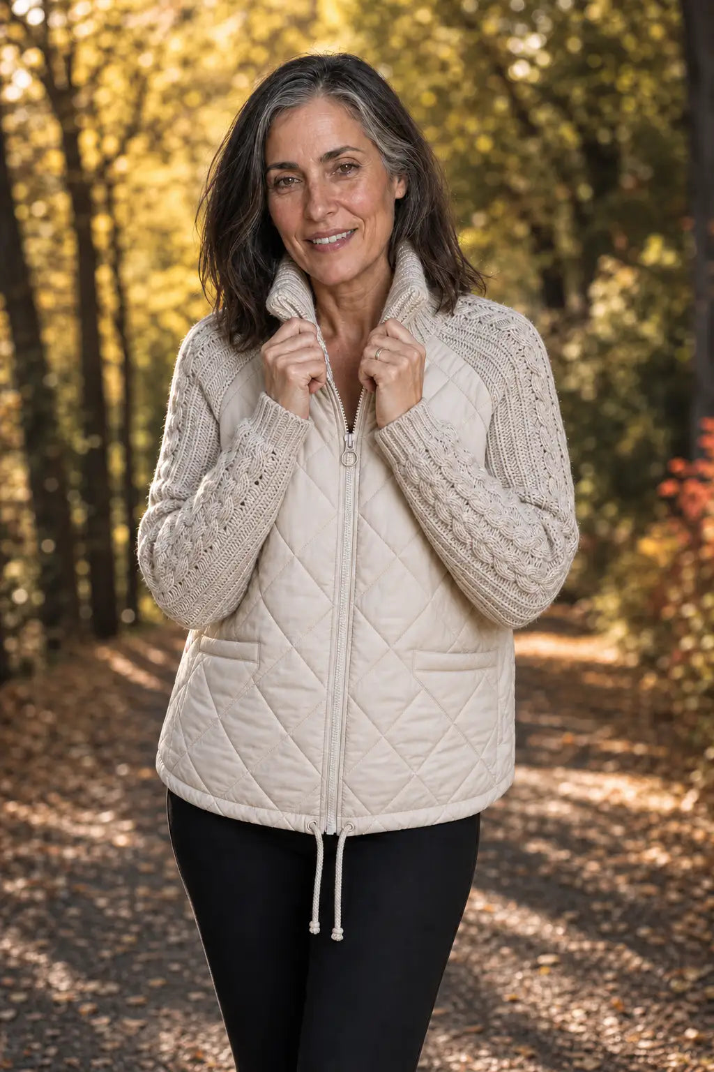 Perpetua | Chaqueta Acolchada con Paneles de Punto