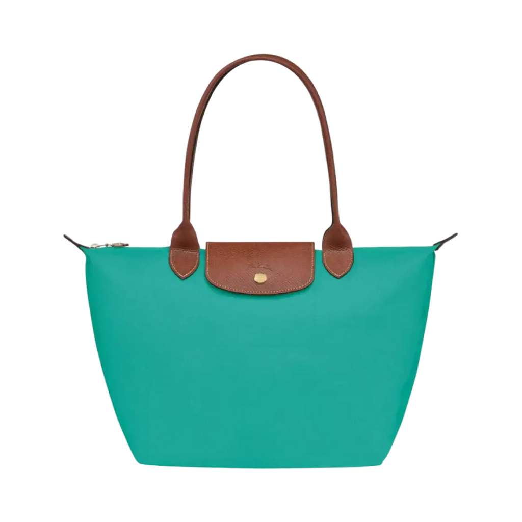 Bea | Bolso Tote Grande Plegable de Nailon, Turquesa