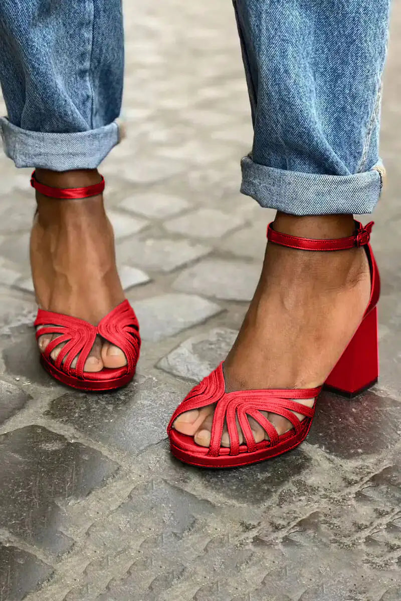 Sonia | Tacones Color Block con Hebilla