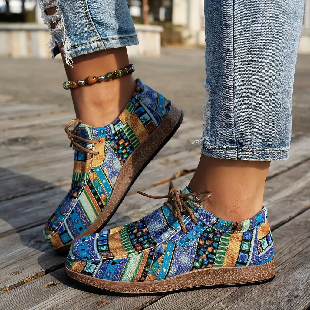 Carola | Zapatos con Estampado Patchwork