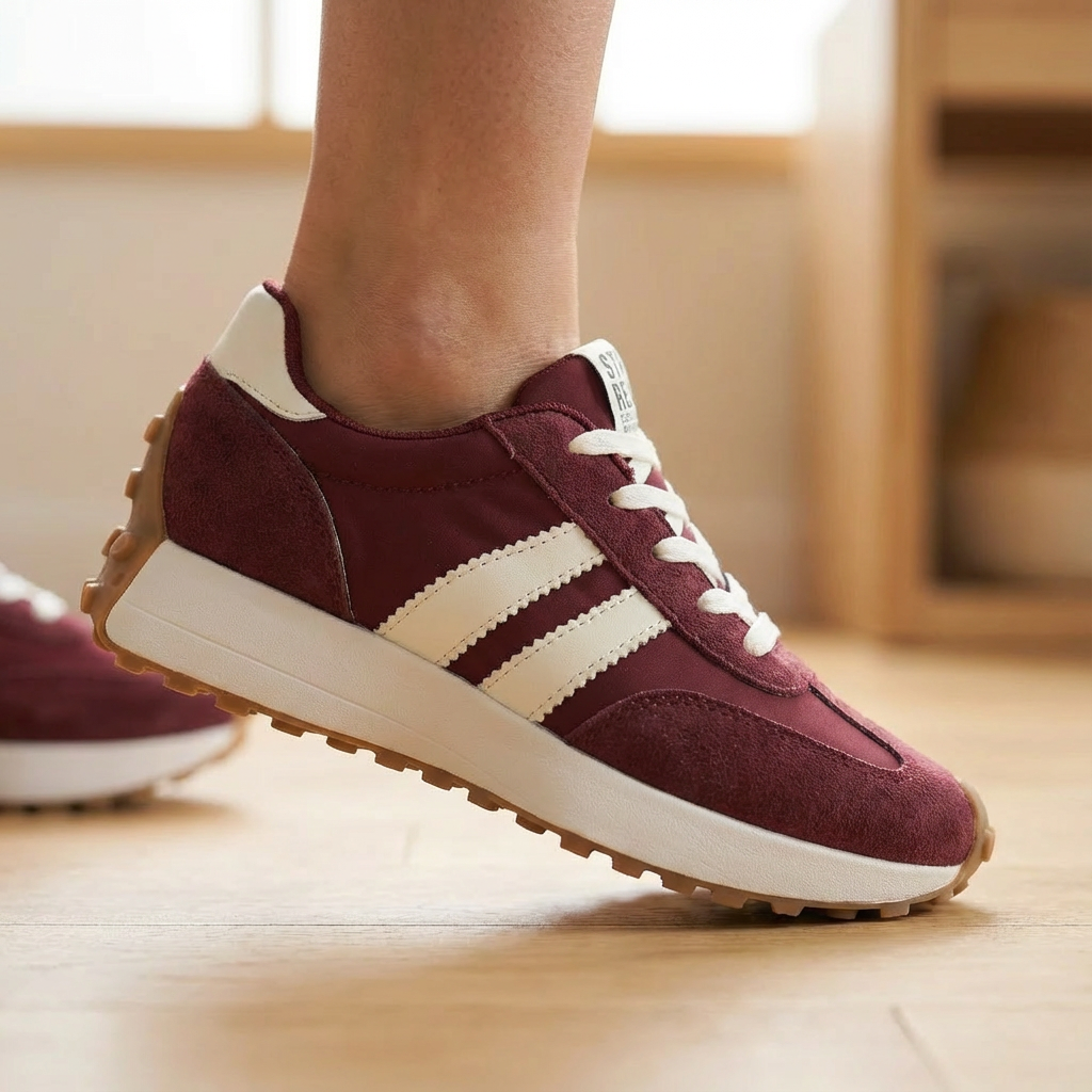 Julia | Zapatilla Retro de Ante Sintético